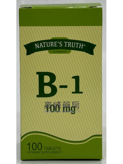 樂陶Nature’s Truth Vitamin B-1 100mg 100Tablets