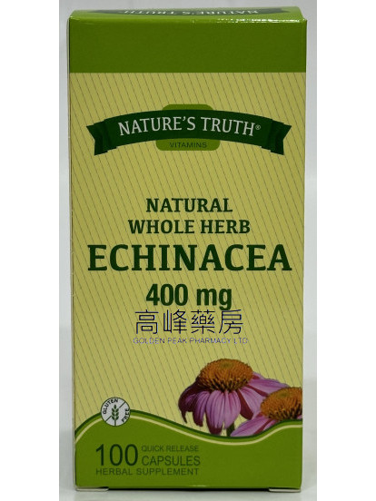 乐陶紫锥花丸Nature’s Truth  Echinacea 400mg 100Tablets