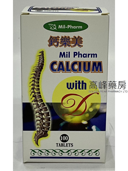 Mil-Pharm美國鈣樂美+D 100Tablets