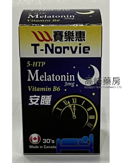 T-Norvie赛乐惠-安睡Melatonin 3mg 30Tablets